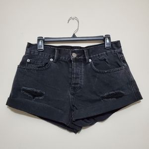 Amuse Distressed High Waist Shorts 2.5" Inseam
